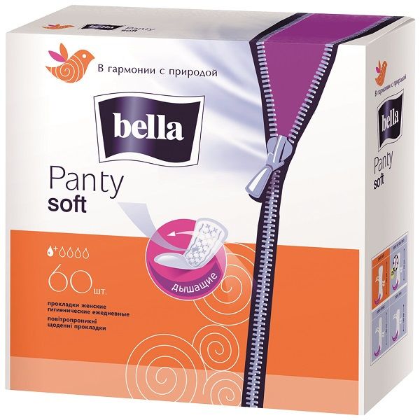Изображение товара Bella Panty Soft Прокладки женские гигиенические 60 шт Bella Panty Soft Прокладки женские гигиенические 60 шт фотография