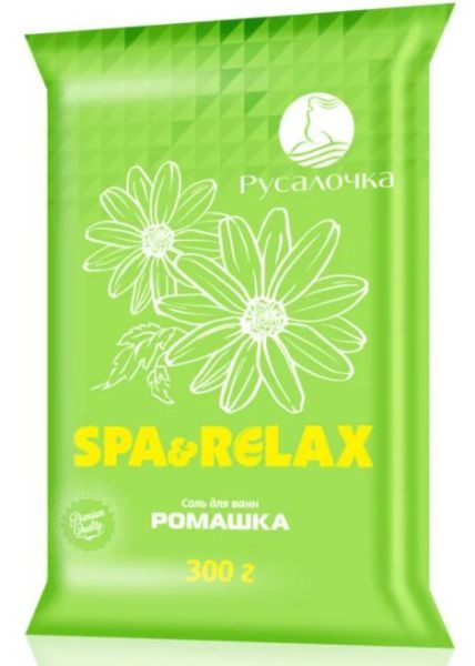 Соль для ванн РУСАЛОЧКА Spa Relax Ромашка 300г фотография