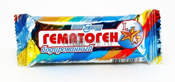 Изображение товара Гематоген народный йодированный 40г Гематоген народный йодированный 40г фотография
