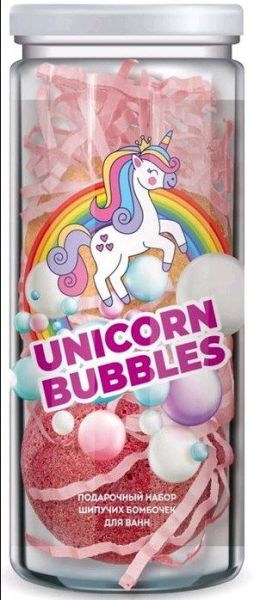 Изображение товара Набор подарочный шипучие бомбочки для ванн Unicorn Bubbles Набор подарочный шипучие бомбочки для ванн Unicorn Bubbles фотография
