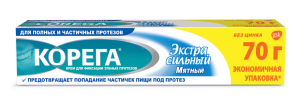 Крем для фиксации Корега зубных протезов мятный (экстра сильный) 70гр