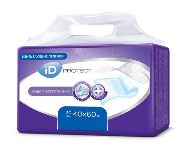 Изображение товара Пеленки впитывающие для iD Protect 40*60 №30 Пеленки впитывающие для iD Protect 40*60 №30 фотография