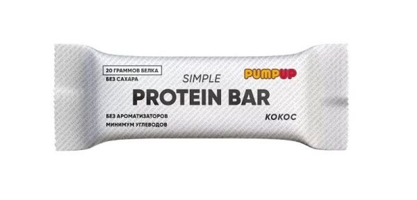 Изображение товара Батончик протеиновый Кокос Pump Up Simple 50г Батончик протеиновый Кокос Pump Up Simple 50г фотография